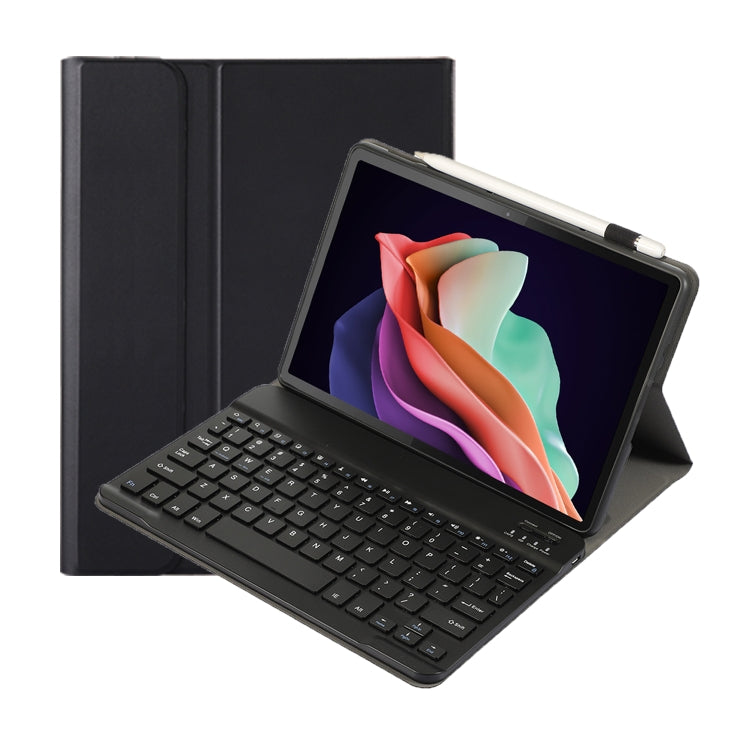 For Huawei MatePad 11 2023 AHW13 Lambskin Texture Ultra-thin Detachable Bluetooth Keyboard Leather Case(Black) - Huawei Keyboard by buy2fix | Online Shopping UK | buy2fix