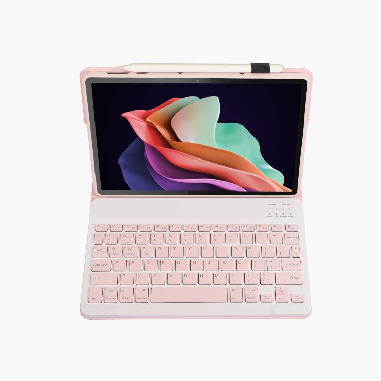 For Huawei MatePad 11 2023 AHW13 Lambskin Texture Ultra-thin Detachable Bluetooth Keyboard Leather Case(Pink) - Huawei Keyboard by buy2fix | Online Shopping UK | buy2fix