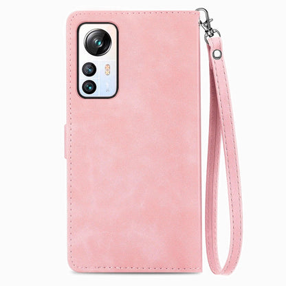 For Blackview A85 Embossed Flower Zipper Leather Phone Case(Pink) - More Brand by buy2fix | Online Shopping UK | buy2fix