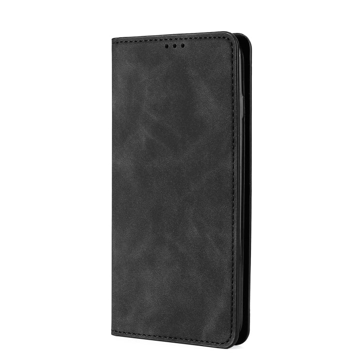 For Blackview A52 Skin Feel Magnetic Horizontal Flip Leather Phone Case(Black) - More Brand by buy2fix | Online Shopping UK | buy2fix