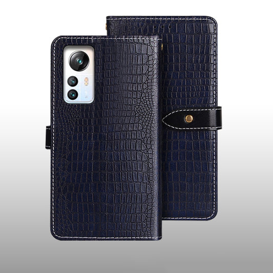 For Blackview A85 idewei Crocodile Texture Leather Phone Case(Dark Blue) - More Brand by idewei | Online Shopping UK | buy2fix