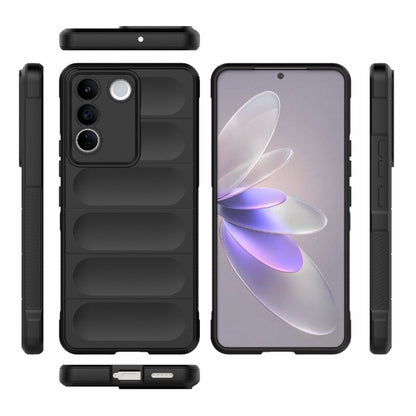 For vivo S16e 5G Magic Shield TPU + Flannel Phone Case(Black) - vivo Cases by buy2fix | Online Shopping UK | buy2fix