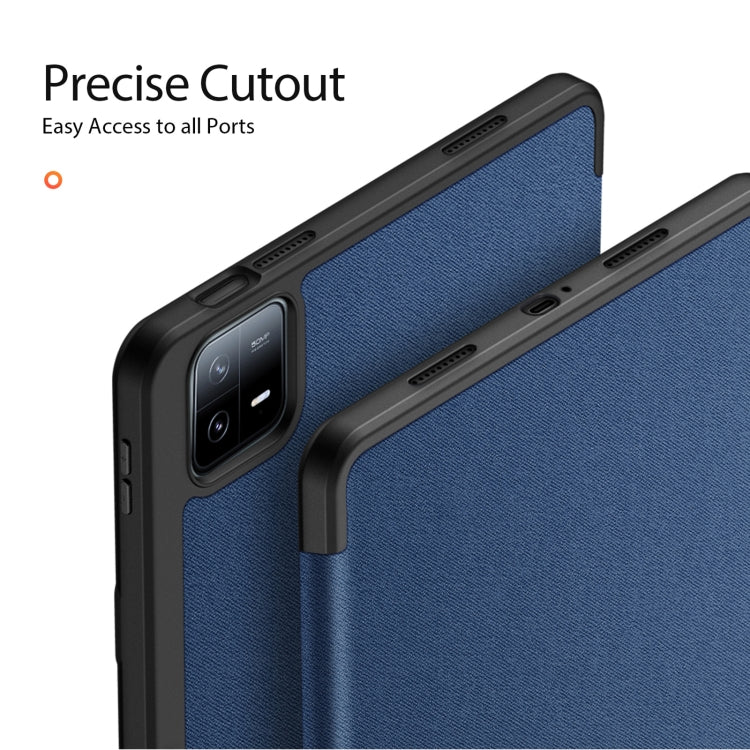 For Xiaomi Pad 6 Pro / Pad 6 DUX DUCIS Domo Series Magnetic Flip Leather Tablet Case(Blue) - More Tablet Cases by DUX DUCIS | Online Shopping UK | buy2fix