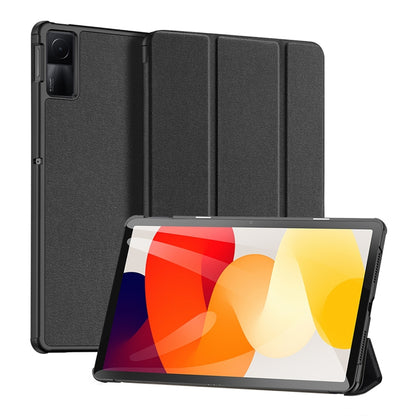 For Xiaomi Redmi Pad SE DUX DUCIS Domo Series Magnetic Flip Leather Tablet Case(Black) - More Tablet Cases by DUX DUCIS | Online Shopping UK | buy2fix