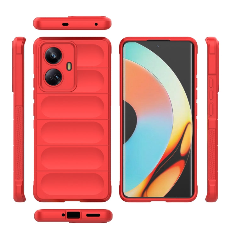 For Realme 10 Pro+ 5G Magic Shield TPU + Flannel Phone Case(White) - Realme Cases by buy2fix | Online Shopping UK | buy2fix