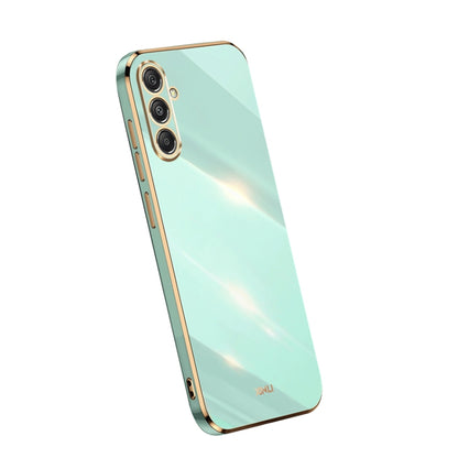 For Samsung Galaxy S23 FE 5G XINLI Straight Edge 6D Electroplate TPU Phone Case(Mint Green) - Galaxy S23 FE 5G Cases by XINLI | Online Shopping UK | buy2fix