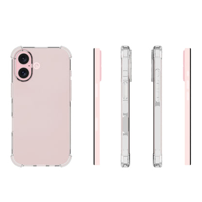 For iPhone 16 Shockproof Non-slip Thickening TPU Phone Case(Transparent) - iPhone 16 Cases by buy2fix | Online Shopping UK | buy2fix