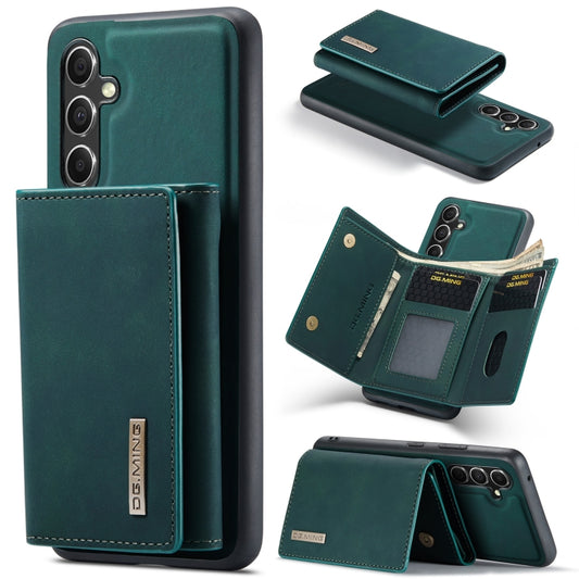 For Samsung Galaxy A35 5G DG.MING M1 Series 3-Fold Multi Card Wallet + Magnetic Phone Case(Green) - Galaxy Phone Cases by DG.MING | Online Shopping UK | buy2fix