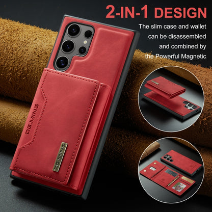 For Samsung Galaxy S24 Ultra 5G DG.MING M2 Series 3-Fold Multi Card Bag + Magnetic Phone Case(Red) - Galaxy S24 Ultra 5G Cases by DG.MING | Online Shopping UK | buy2fix