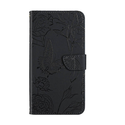 For Xiaomi Redmi Note 13 Pro 4G Global Skin Feel Butterfly Embossed Flip Leather Phone Case(Black) - Note 13 Pro Cases by buy2fix | Online Shopping UK | buy2fix