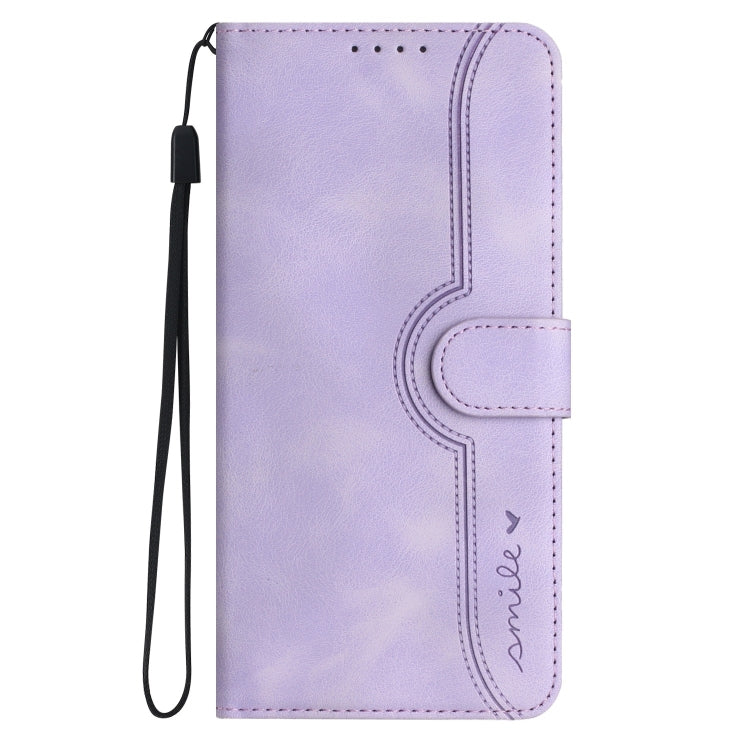 For Xiaomi Redmi Note 13 Pro 4G Heart Pattern Skin Feel Leather Phone Case(Purple) - Note 13 Pro Cases by buy2fix | Online Shopping UK | buy2fix