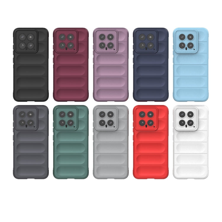 For Xiaomi 14 5G Magic Shield TPU + Flannel Phone Case(Dark Grey) - 14 Cases by buy2fix | Online Shopping UK | buy2fix