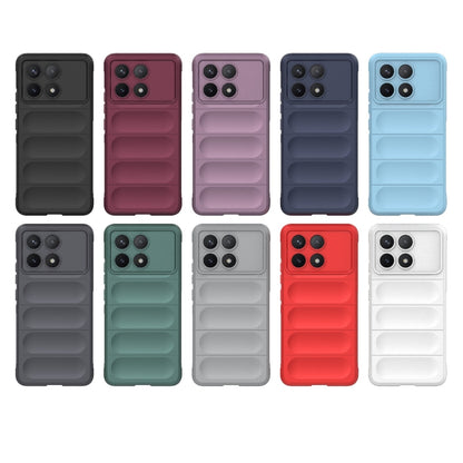 For Xiaomi Redmi K70 / K70 Pro 5G Magic Shield TPU + Flannel Phone Case(Dark Blue) - K70 Pro Cases by buy2fix | Online Shopping UK | buy2fix