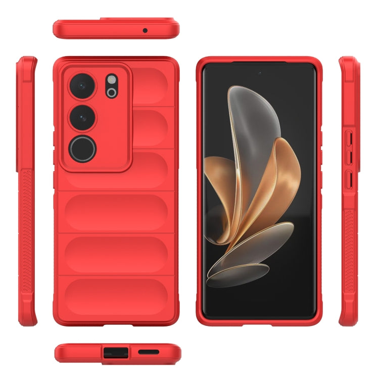 For vivo S17 Magic Shield TPU + Flannel Phone Case(Dark Blue) - vivo Cases by buy2fix | Online Shopping UK | buy2fix
