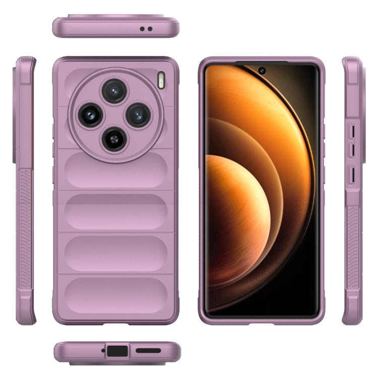 For vivo X100 5G Magic Shield TPU + Flannel Phone Case(Purple) - X100 Cases by buy2fix | Online Shopping UK | buy2fix
