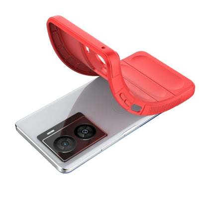 For vivo iQOO Z7x Magic Shield TPU + Flannel Phone Case(Dark Grey) - vivo Cases by buy2fix | Online Shopping UK | buy2fix