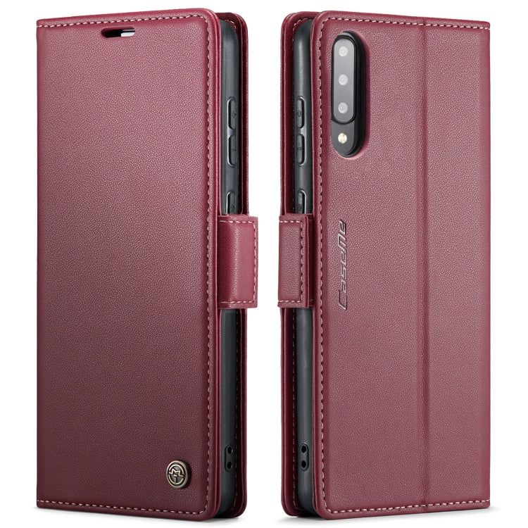 For Samsung Galaxy A30s / A50s / A50 CaseMe 023 Butterfly Buckle Litchi Texture RFID Anti-theft Leather Phone Case(Wine Red) - Galaxy Phone Cases by CaseMe | Online Shopping UK | buy2fix