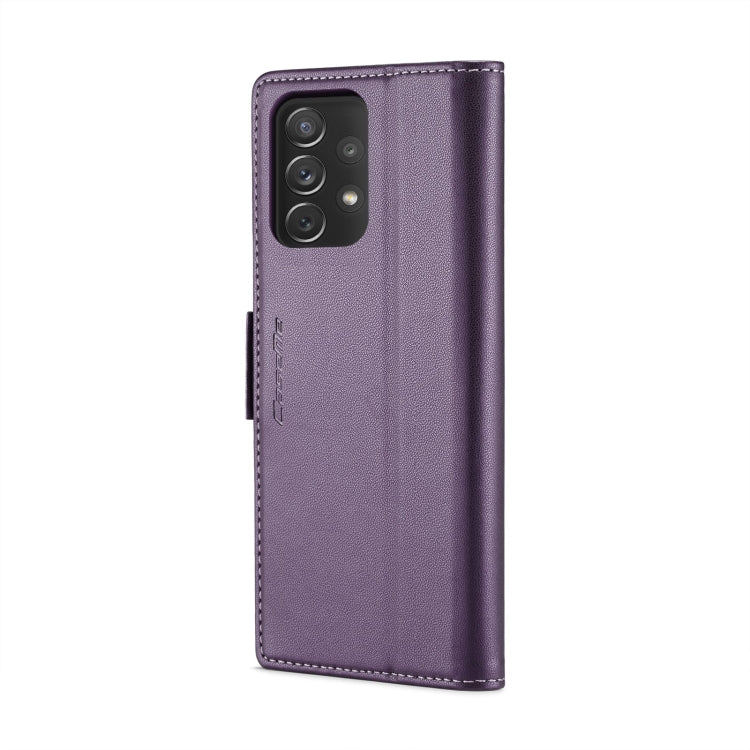 For Samsung Galaxy A72 CaseMe 023 Butterfly Buckle Litchi Texture RFID Anti-theft Leather Phone Case(Pearly Purple) - Galaxy Phone Cases by CaseMe | Online Shopping UK | buy2fix
