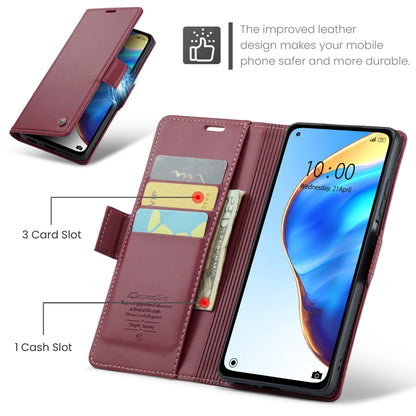 For Xiaomi Mi 10T 5G／10T Pro 5G CaseMe 023 Butterfly Buckle Litchi Texture RFID Anti-theft Leather Phone Case(Wine Red) - Xiaomi Cases by CaseMe | Online Shopping UK | buy2fix