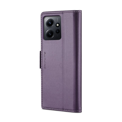 For Xiaomi Redmi Note 12 4G Global CaseMe 023 Butterfly Buckle Litchi Texture RFID Anti-theft Leather Phone Case(Pearly Purple) - Xiaomi Cases by CaseMe | Online Shopping UK | buy2fix