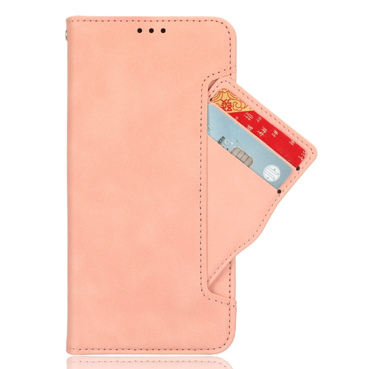 For Motorola Moto G14 4G Skin Feel Calf Texture Card Slots Leather Phone Case(Pink) - Motorola Cases by buy2fix | Online Shopping UK | buy2fix