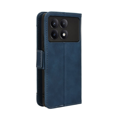 For Xiaomi Redmi K70 / K70 Pro 5G Skin Feel Calf Texture Card Slots Leather Phone Case(Blue) - K70 Pro Cases by buy2fix | Online Shopping UK | buy2fix
