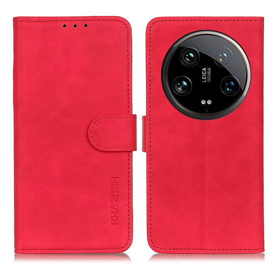 For Xiaomi 14 Ultra KHAZNEH Retro Texture Flip Leather Phone Case(Red) - 14 Ultra Cases by buy2fix | Online Shopping UK | buy2fix