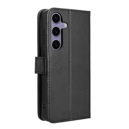 For Samsung Galaxy S24+ 5G Diamond Texture Leather Phone Case(Black) - Galaxy S24+ 5G Cases by buy2fix | Online Shopping UK | buy2fix