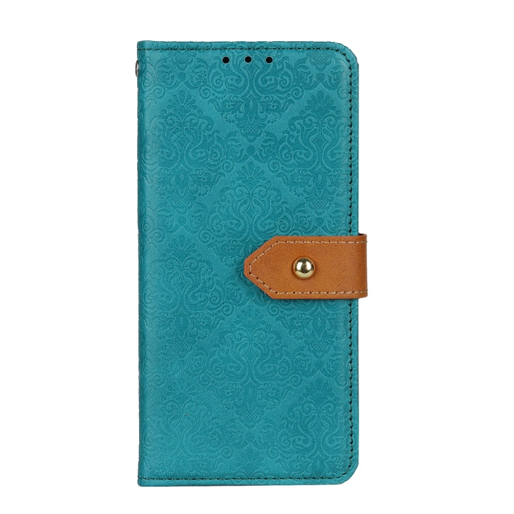 For Xiaomi Redmi Note 13 Pro+ European Floral Embossed Leather Phone Case(Blue) - Note 13 Pro+ Cases by buy2fix | Online Shopping UK | buy2fix