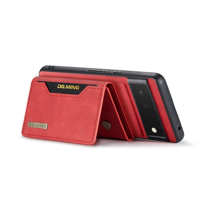 For Google Pixel 6 DG.MING M2 Series 3-Fold Multi Card Bag + Magnetic Phone Case(Red) - Google Cases by DG.MING | Online Shopping UK | buy2fix