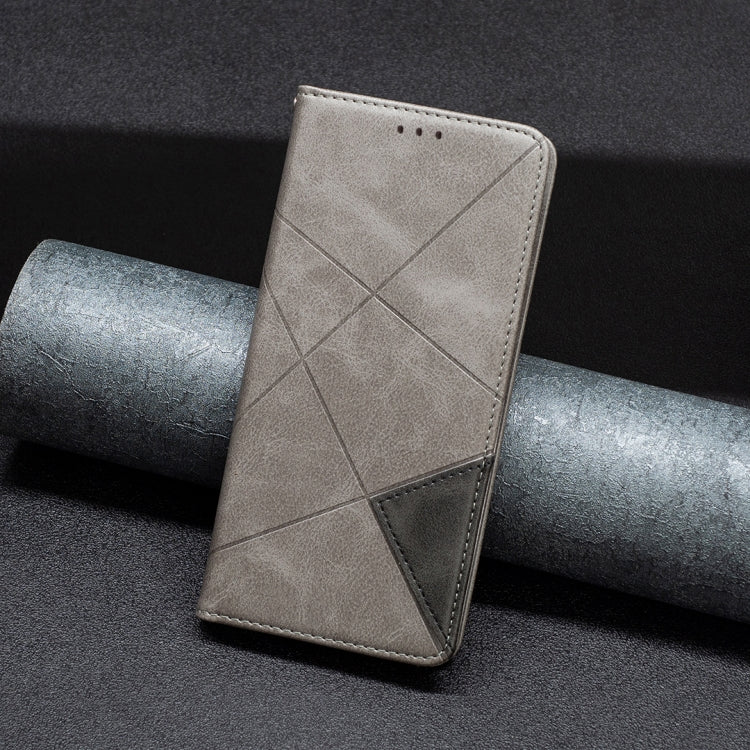 For Xiaomi Redmi K70E Rhombus Texture Magnetic Leather Phone Case(Grey) - K70E Cases by buy2fix | Online Shopping UK | buy2fix