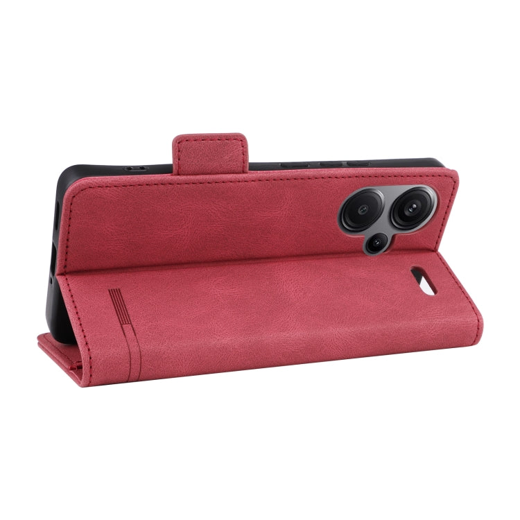 For Xiaomi Redmi Note 13 Pro+ 5G Magnetic Clasp Leather Phone Case(Red) - Note 13 Pro+ Cases by buy2fix | Online Shopping UK | buy2fix