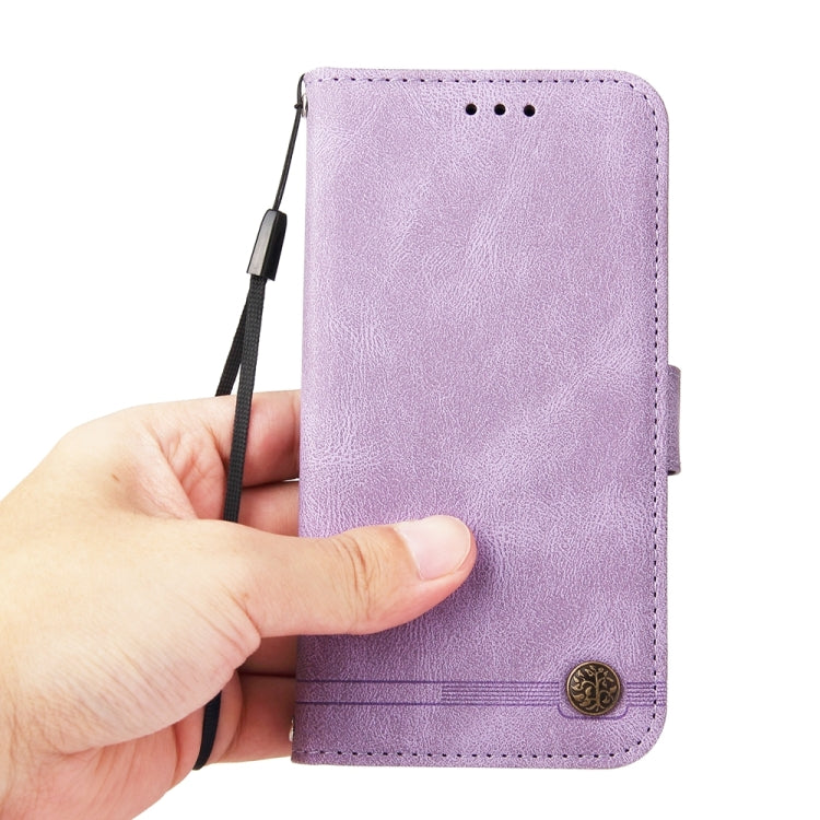 For Xiaomi Redmi K70 / K70 Pro Skin Feel Life Tree Metal Button Leather Phone Case(Purple) - K70 Pro Cases by buy2fix | Online Shopping UK | buy2fix