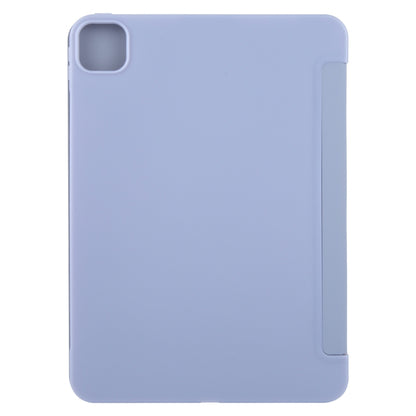 For iPad Pro 11 2024 GEBEI 3-folding Holder Shockproof Flip Leather Tablet Case(Light Purple) - iPad Pro 11 2024 Cases by GEBEI | Online Shopping UK | buy2fix