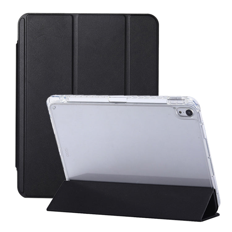 For iPad Air 11 2024 / iPad Pro 11 3-Fold Lock Buckle Leather Smart Tablet Case(Black) - iPad Pro 11 (2022/2021) Cases by buy2fix | Online Shopping UK | buy2fix