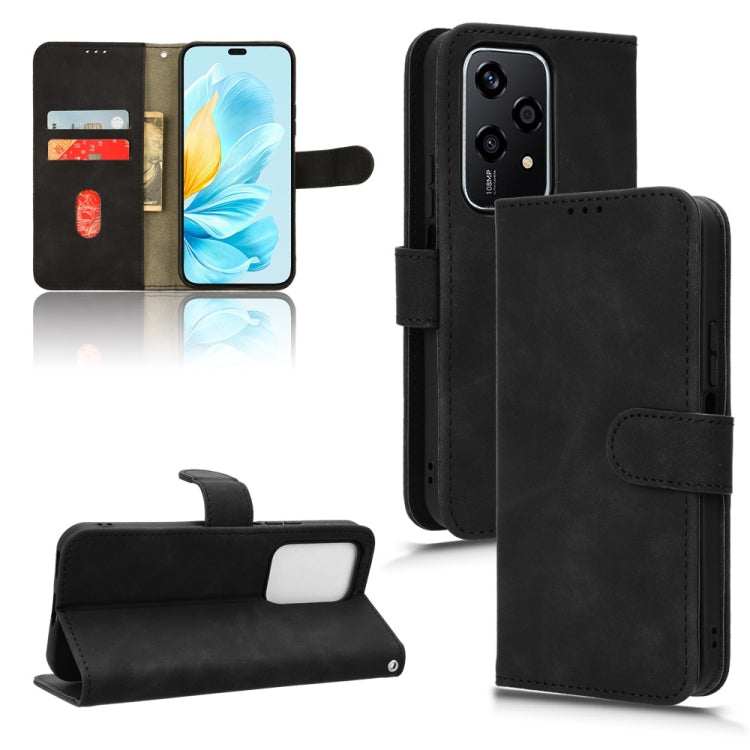 For Honor 200 Lite Skin Feel Magnetic Flip Leather Phone Case(Black) - Honor Cases by buy2fix | Online Shopping UK | buy2fix