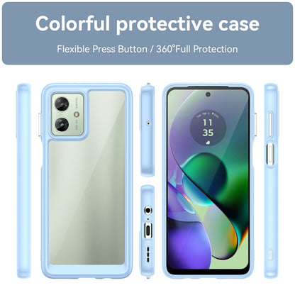 For Motorola Moto G54 Global Colorful Series Acrylic Hybrid TPU Phone Case(Blue) - Motorola Cases by buy2fix | Online Shopping UK | buy2fix