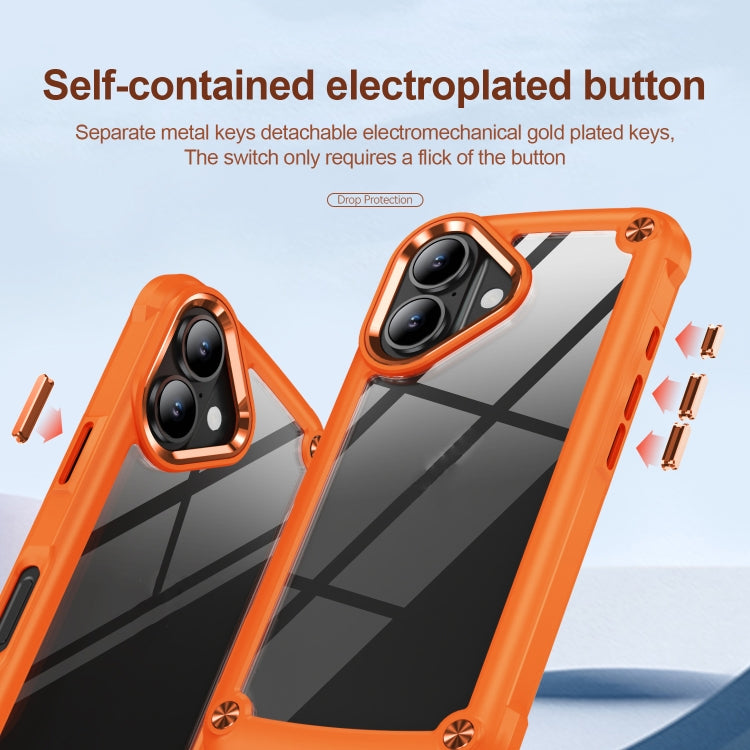 For iPhone 16 Plus TPU + PC Lens Protection Phone Case(Orange) - iPhone 16 Plus Cases by buy2fix | Online Shopping UK | buy2fix