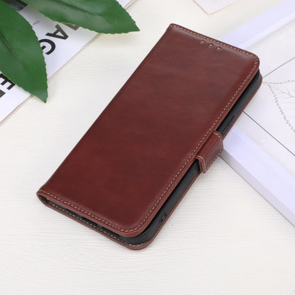 For iPhone 16 Pro Max Crazy Horse Top Layer Cowhide Leather Phone Case(Brown) - iPhone 16 Pro Max Cases by buy2fix | Online Shopping UK | buy2fix