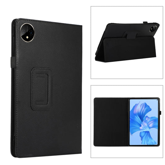 For Huawei MatePad Pro 11 2024 Litchi Texture Leather Tablet Case with Holder(Black) - Huawei by buy2fix | Online Shopping UK | buy2fix