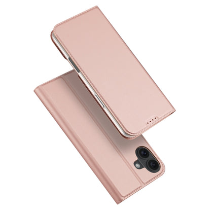 For iPhone 16 Plus DUX DUCIS Skin Pro Series Flip Leather Phone Case(Rose Gold) - iPhone 16 Plus Cases by DUX DUCIS | Online Shopping UK | buy2fix