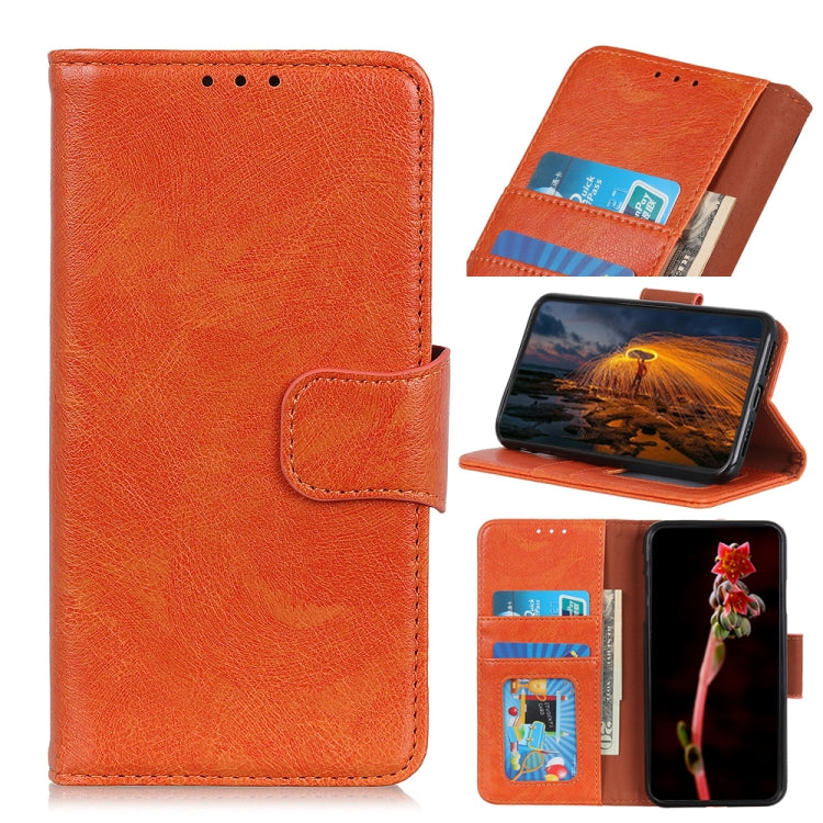 For iPhone 16 Pro Max Nappa Texture Leather Case(Orange) - iPhone 16 Pro Max Cases by buy2fix | Online Shopping UK | buy2fix