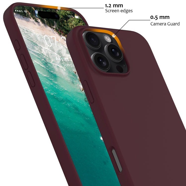 For iPhone 16 Pro Shockproof Silicone Magsafe Phone Case(Plum Color) - iPhone 16 Pro Cases by buy2fix | Online Shopping UK | buy2fix