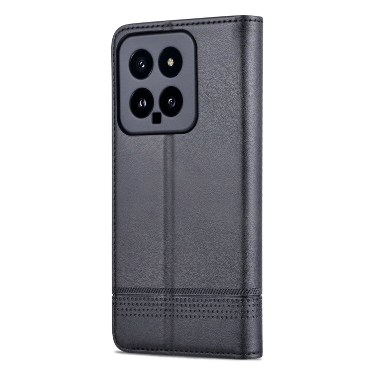 For Xiaomi 14 AZNS Magnetic Calf Texture Flip Leather Phone Case(Black) - 14 Cases by AZNS | Online Shopping UK | buy2fix