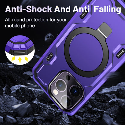 For iPhone 14 Pro Max Patronus MagSafe Magnetic Holder Phone Case(Purple) - iPhone 14 Pro Max Cases by buy2fix | Online Shopping UK | buy2fix