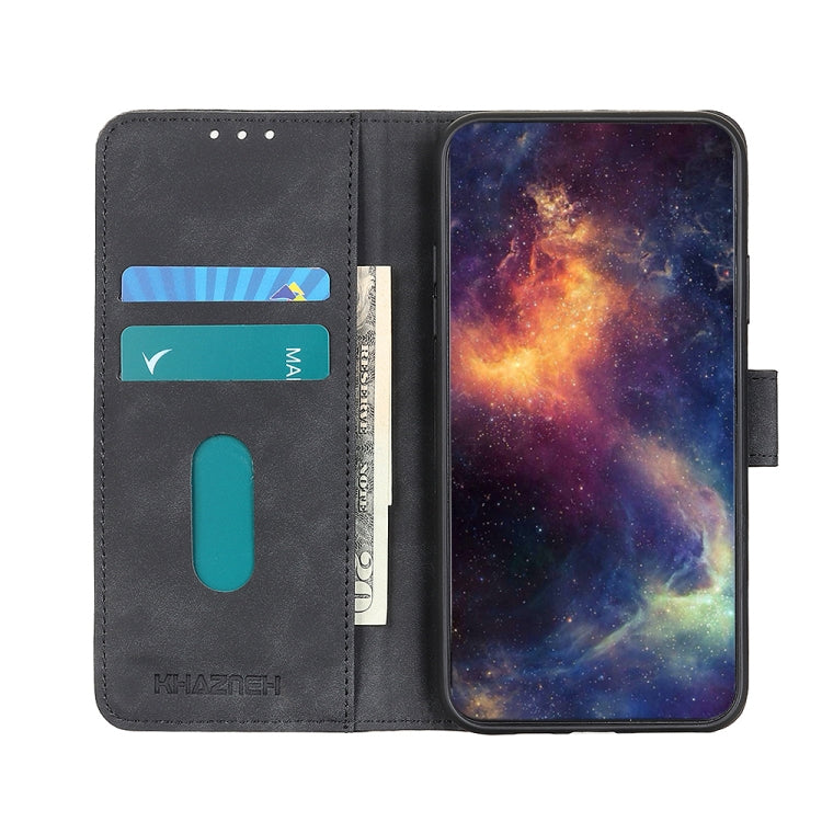 For Realme C67 4G KHAZNEH Retro Texture Leather Phone Case(Black) - C67 Cases by buy2fix | Online Shopping UK | buy2fix