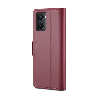 For Realme 9i 4G CaseMe 023 Butterfly Buckle Litchi Texture RFID Anti-theft Leather Phone Case(Wine Red) - Realme Cases by CaseMe | Online Shopping UK | buy2fix