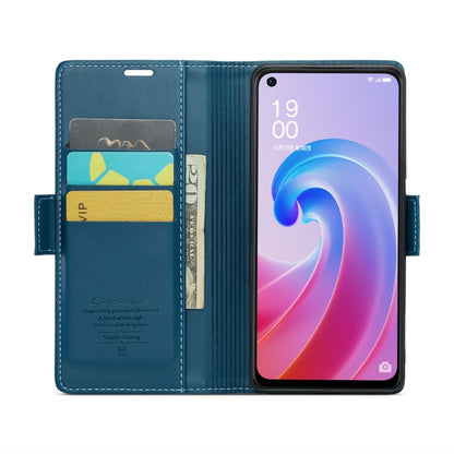 For Realme 9i 4G CaseMe 023 Butterfly Buckle Litchi Texture RFID Anti-theft Leather Phone Case(Blue) - Realme Cases by CaseMe | Online Shopping UK | buy2fix