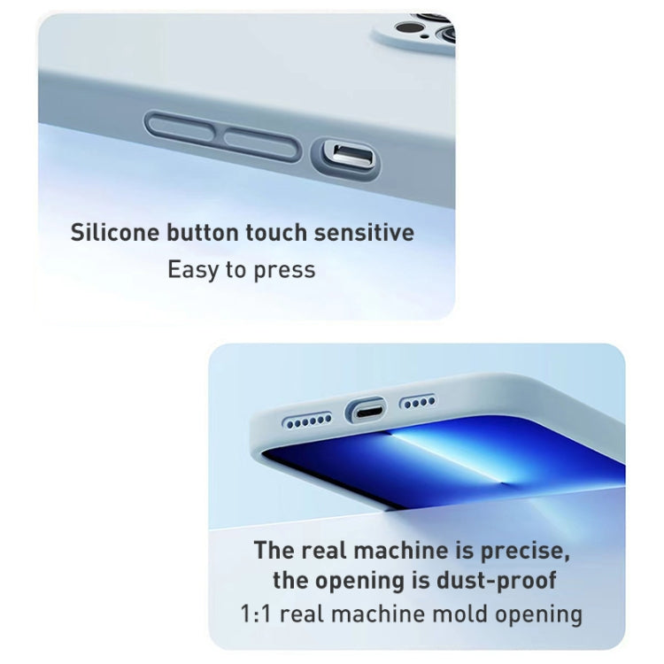 For iPhone 14 Plus Liquid Silicone MagSafe Precision Hole Phone Case(White) - iPhone 14 Plus Cases by buy2fix | Online Shopping UK | buy2fix