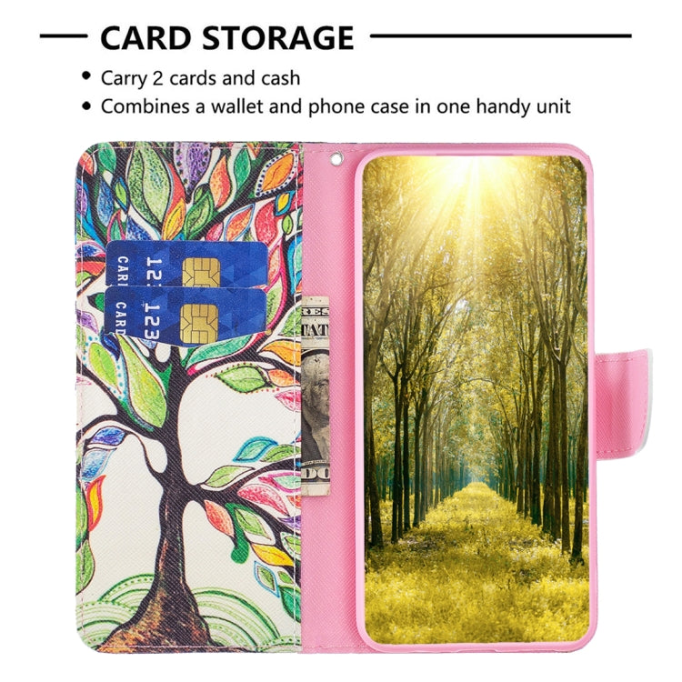 For iPhone 16 Pro Colored Drawing Pattern Leather Phone Case(Tree Life) - iPhone 16 Pro Cases by buy2fix | Online Shopping UK | buy2fix